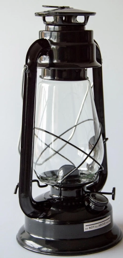 Petroleumlamp​e 30 cm schwarz