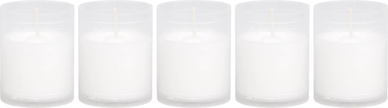 Replacement grave candle, white, 5 cm (5 pcs)