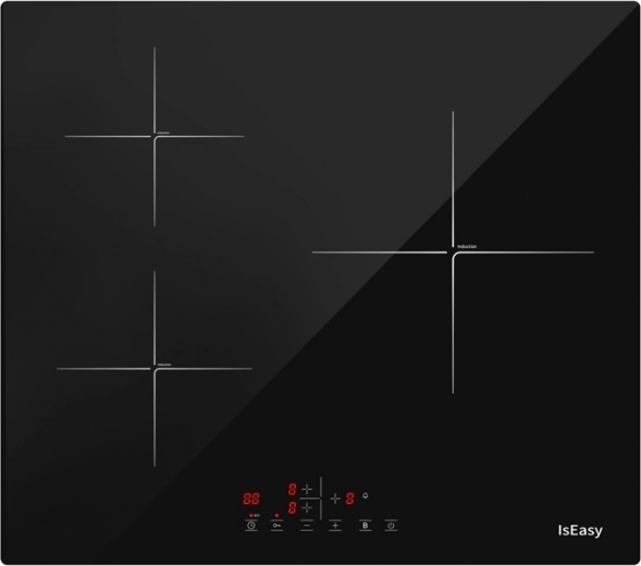 Plaque de cuisson à induction IsEasy avec 3 zones et fonction Booster