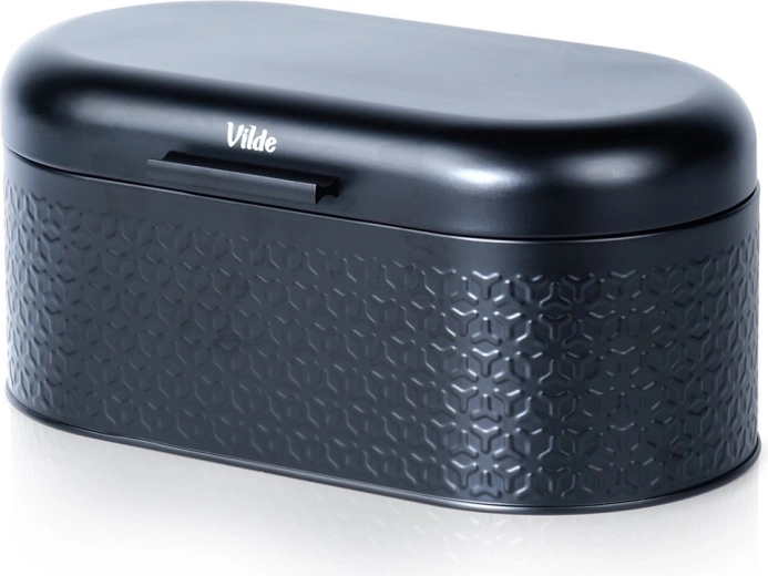 Boîte à pain en acier noire 34 × 20 × 15 cm Vilde