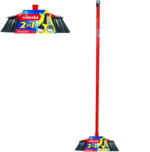 Vileda Classica 2-in-1 Broom with Telescopic Handle