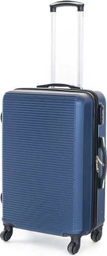 Valise rigide de voyage ABS, 58 l, bleue