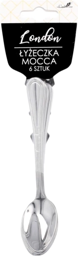 Set of 6 London mocha spoons in stainless steel