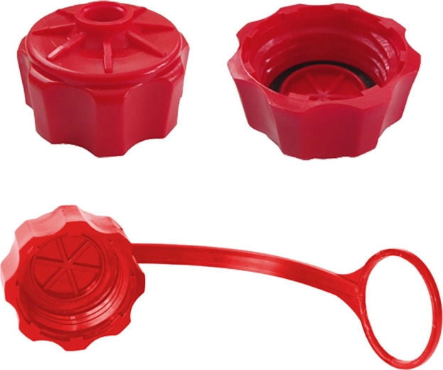 Dop voor kunststof jerrycan voor brandstoffen met afdichting