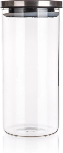 Glazen pot FREIA 1,45 l met roestvrijstalen deksel