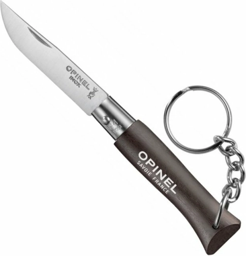 Opinel No. 04 keychain – pocket knife 5 cm, black, beech wood