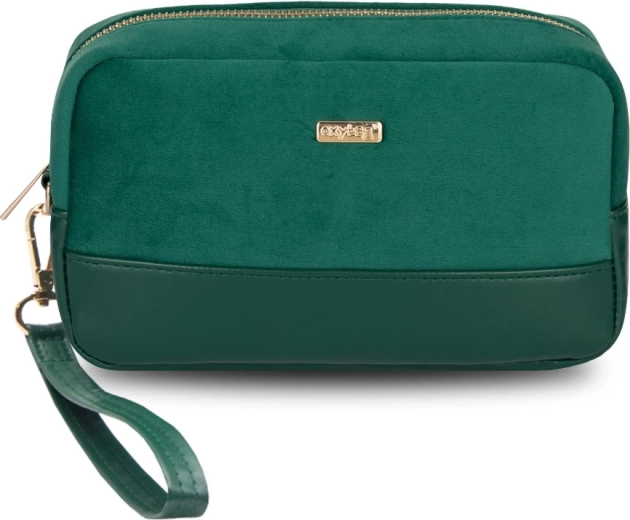 Trousse de toilette verte EMILY Velvet