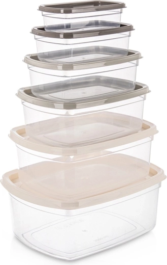 Set de boîtes alimentaires avec couvercles, 6 pcs ORION