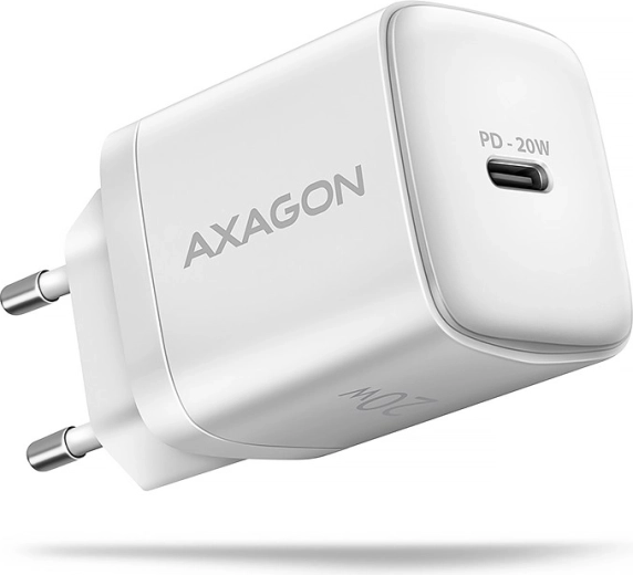 ACU-PD20W PD 20W wall charger, 1x USB-C port, PD3.0/QC3.0/AFC/FCP/Apple White