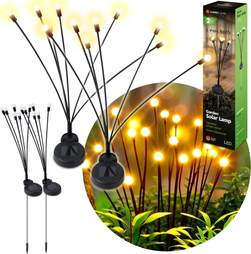 Solar Garden Firefly Lights 2 pcs ILLUMEN LS-101