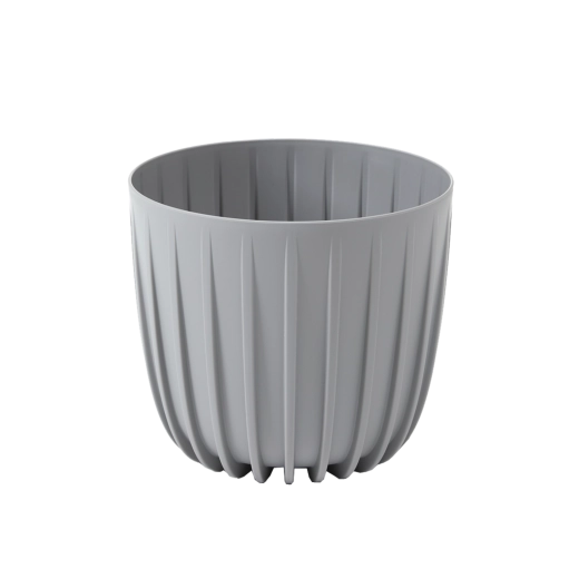 Cache-pot en plastique Mira 18 cm gris