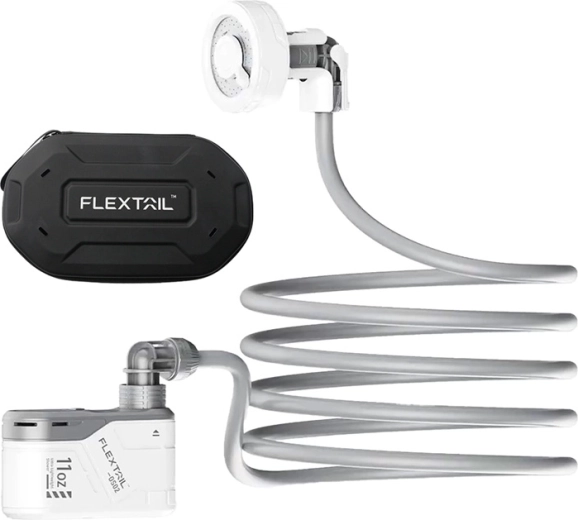 Flextail Max draagbare douche met etui wit