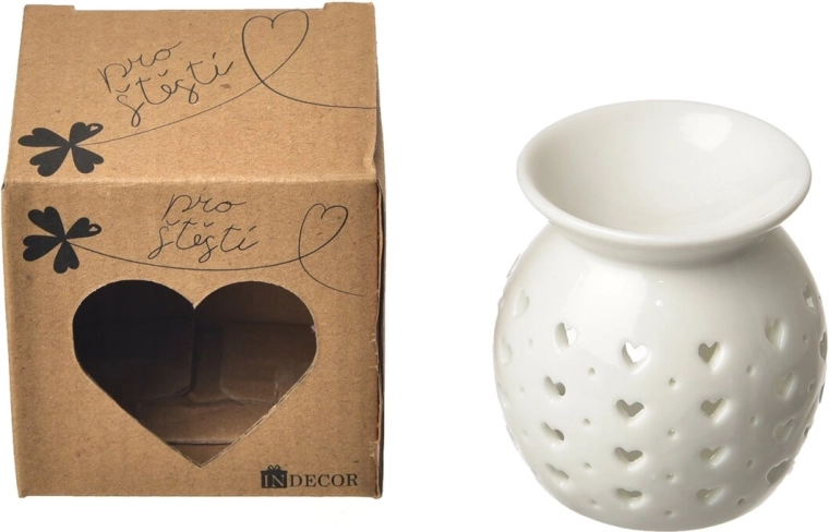 Porcelain aroma lamp “For Good Luck” white 7 × 7 × 6 cm