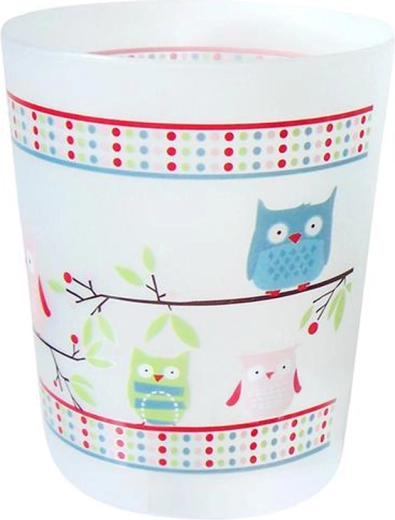 Corbeille de salle de bain avec motif chouette TORO 20 × 24 cm