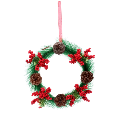 Christmas wreath with cones 20 cm