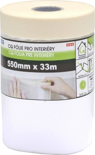 Interior masking tape with covering film 55 cm × 33 m