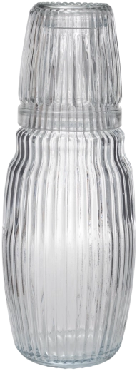 Glazen karaf 1 l met glas