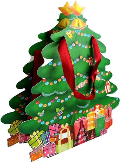 Geschenkpapiertüte Weihnachten 27 × 8 × 28 cm
