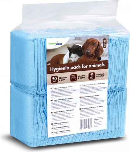 Alèses hygiéniques pour animaux 40 × 60 cm, 50 pièces