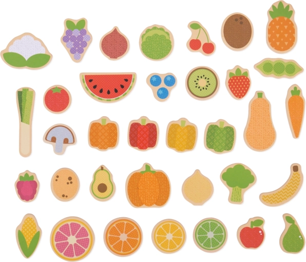 Fruit and Vegetable Magnets Bigjigs Toys