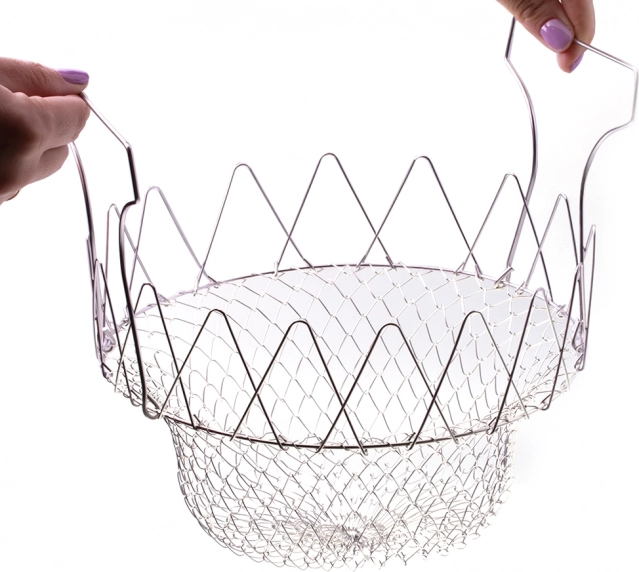 Panier pliant, passoire pour frire ou cuire