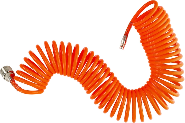 spiral air hose 10 m with quick couplings