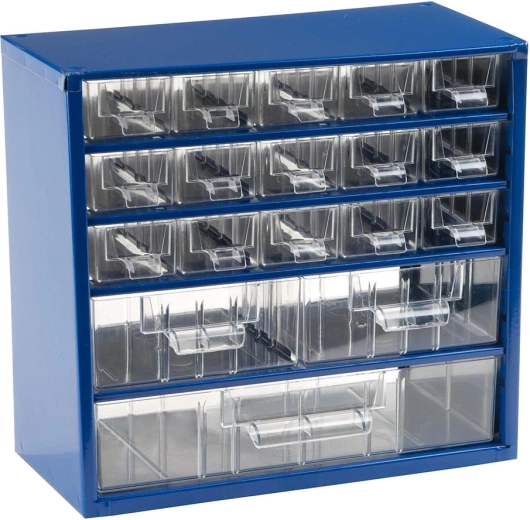 Metalen organizer met laden TOKOZ, 30,5 × 28 × 15,5 cm, blauw