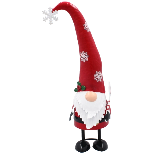 Metal Christmas gnome with a long hat