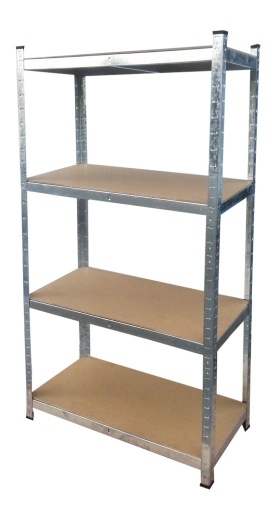 Metal shelving unit with 4 shelves 150 × 70 × 30 cm, load capacity 150 kg per shelf