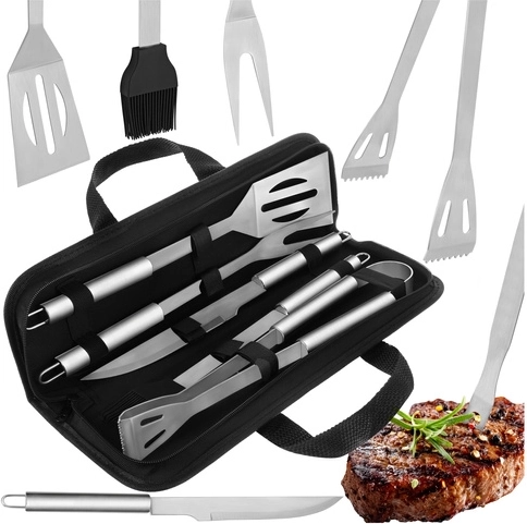 KAMINER 5-Piece Grill Tool Set with Case