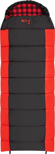 Rectangular Sleeping Bag NILS Camp black-red