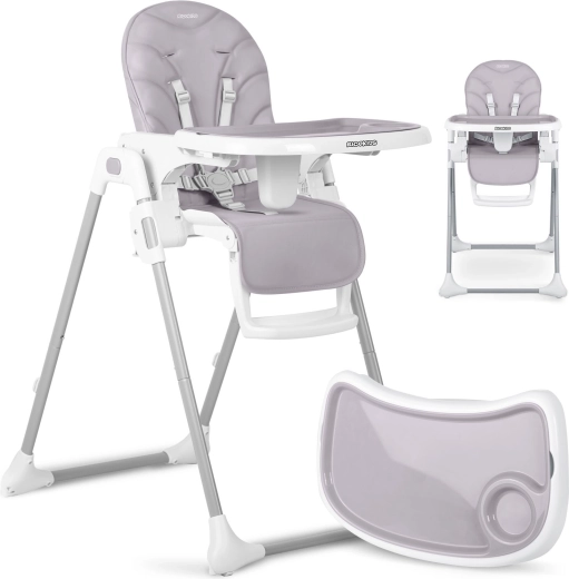 Chaise haute Ricokids Tulo, gris violacé