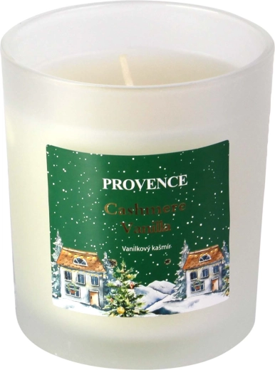 Kerstkaars in glas mat wit 7 × 8 cm, 135 g