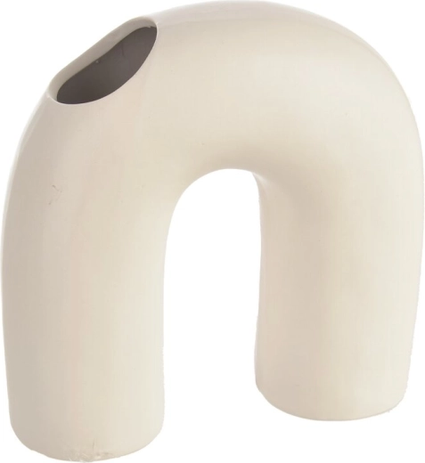 White dolomite vase 19 × 7 × 18 cm