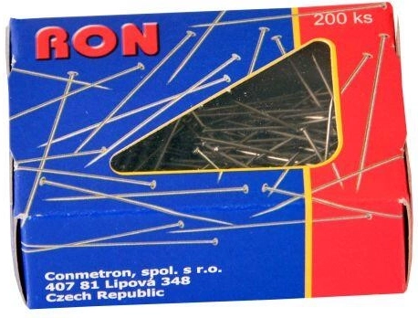 Standaard kantoorspelden, vernikkeld (200 stuks)