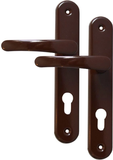 MICHAELA door hardware handle–key, brown, 72 mm spacing