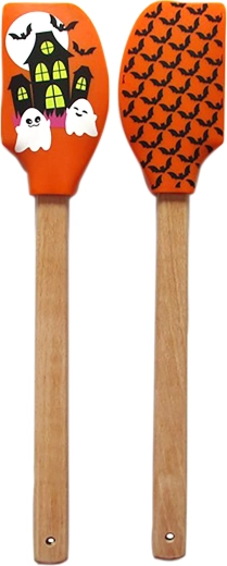 Spatule en silicone avec manche en bois 31 cm