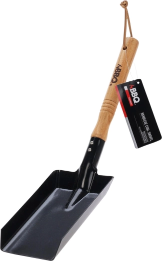 Pelle pour charbon de bois et briquettes avec manche en bois