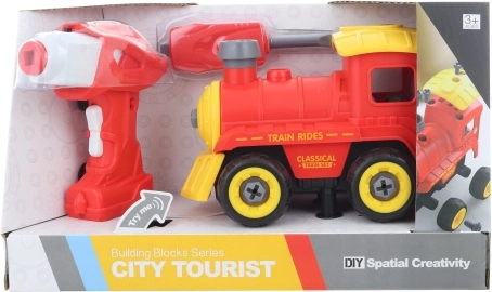 Schroefbare afstandsbestuurbare trein met geluiden