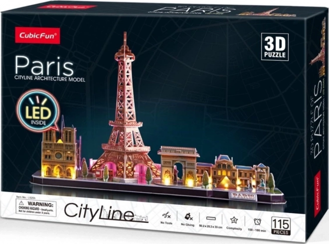 Light-up 3D Puzzle CityLine Panorama Paris 115 Pieces