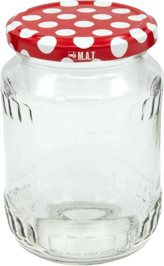 370 ml Canning Jars TWIST 66 with Polka-Dot Lids, Set of 8