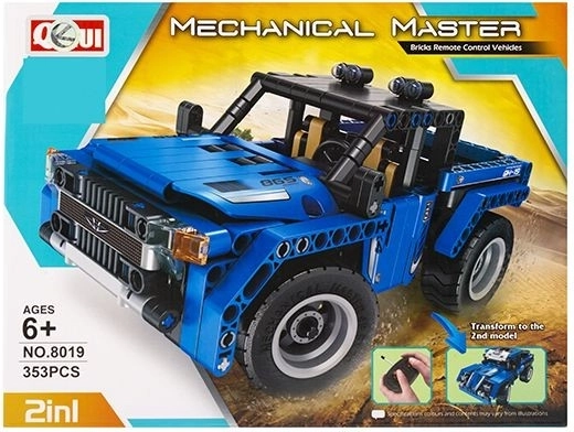 Constructiespeelgoed RC-auto 2-in-1 - 1 stuk