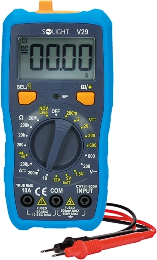 Solight digitale True RMS-multimeter met NCV, 600 V / 10 A
