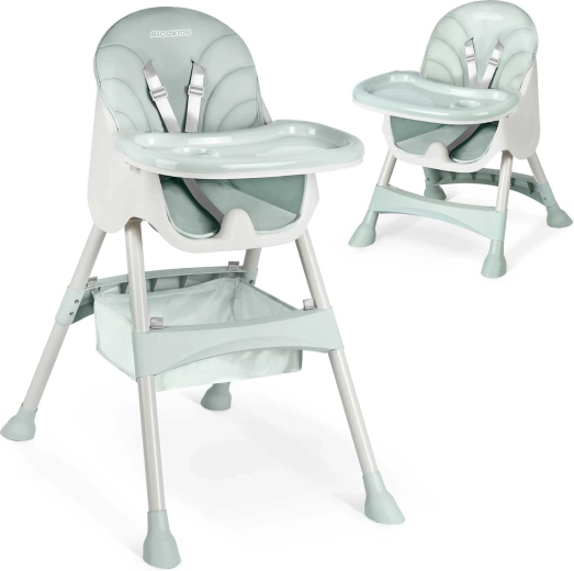 Hochstuhl mit Tischchen Milo grün 3-in-1