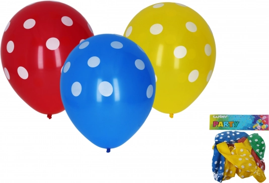 Inflatable polka-dot balloons 30 cm - 10 pieces