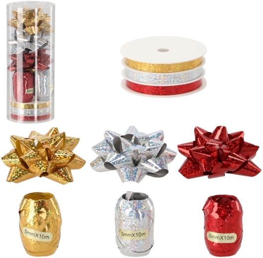 Gift Wrapping Set – gold, silver and red