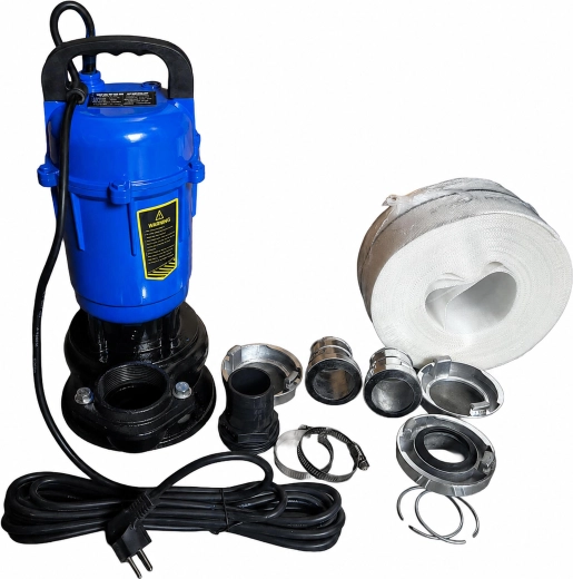 Vuilwaterpomp voor schoon en vervuild water 750 W met versnijdersysteem en slang