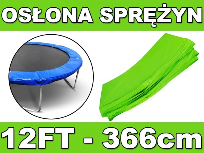 Beschermrand voor veren SKYRAMIZ voor tuintrampoline 366 cm (12 ft) – groen