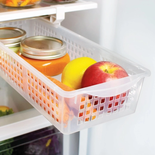 Pull-Out Refrigerator Organizer with Spring-Fit Mounting