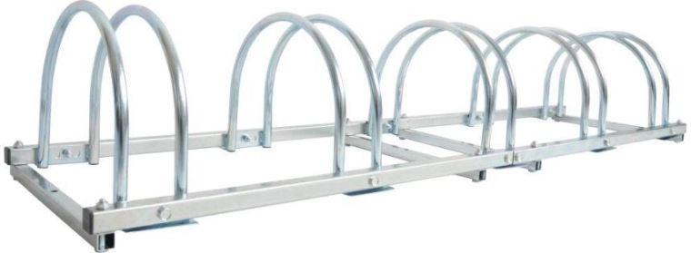 Fietsenrek voor 5 fietsen, verzinkt, 1480 × 370 × 265 mm
